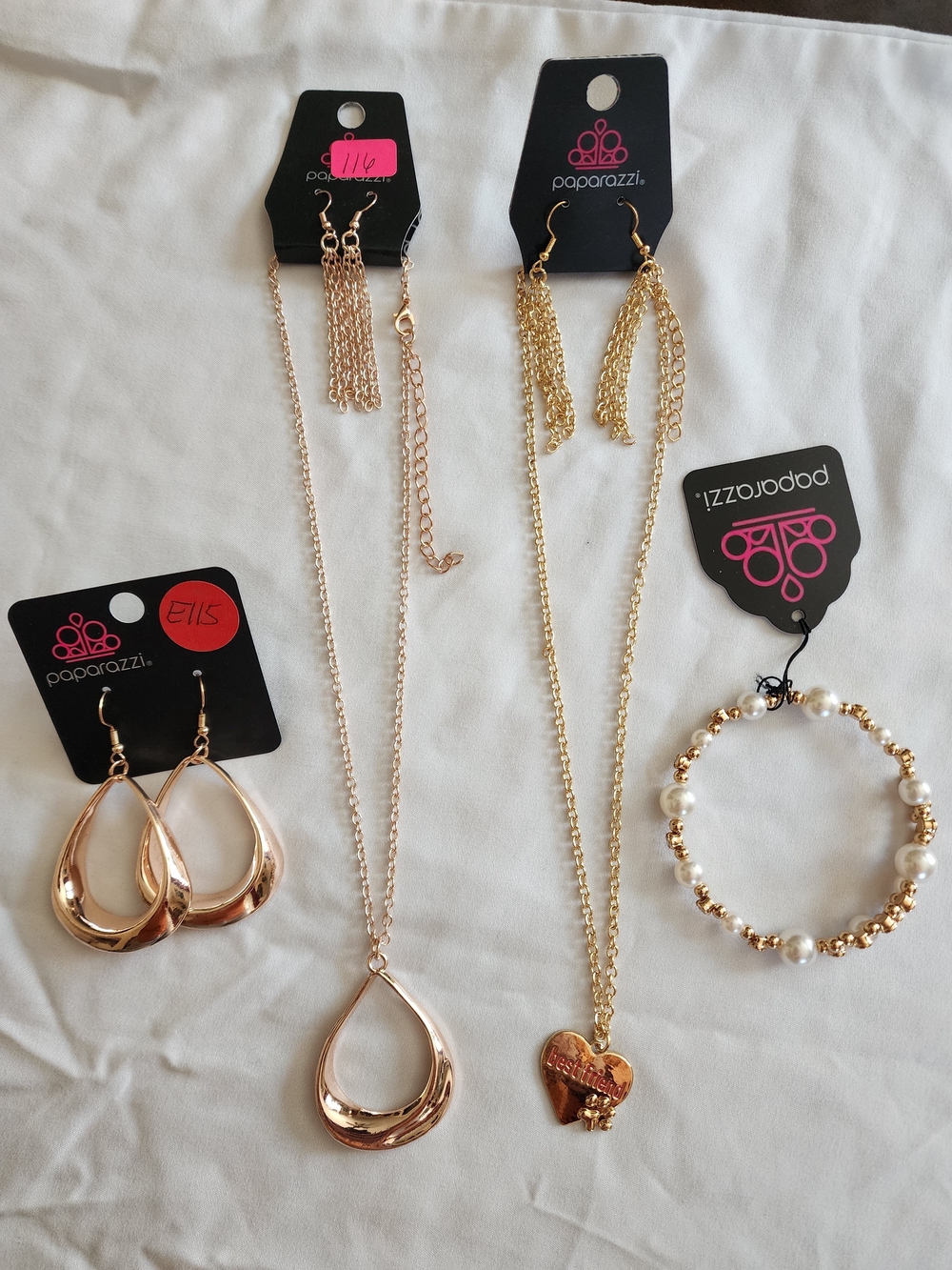 paparazzi Gold Teardrop Earrings — Shiny Gold Dangle Style